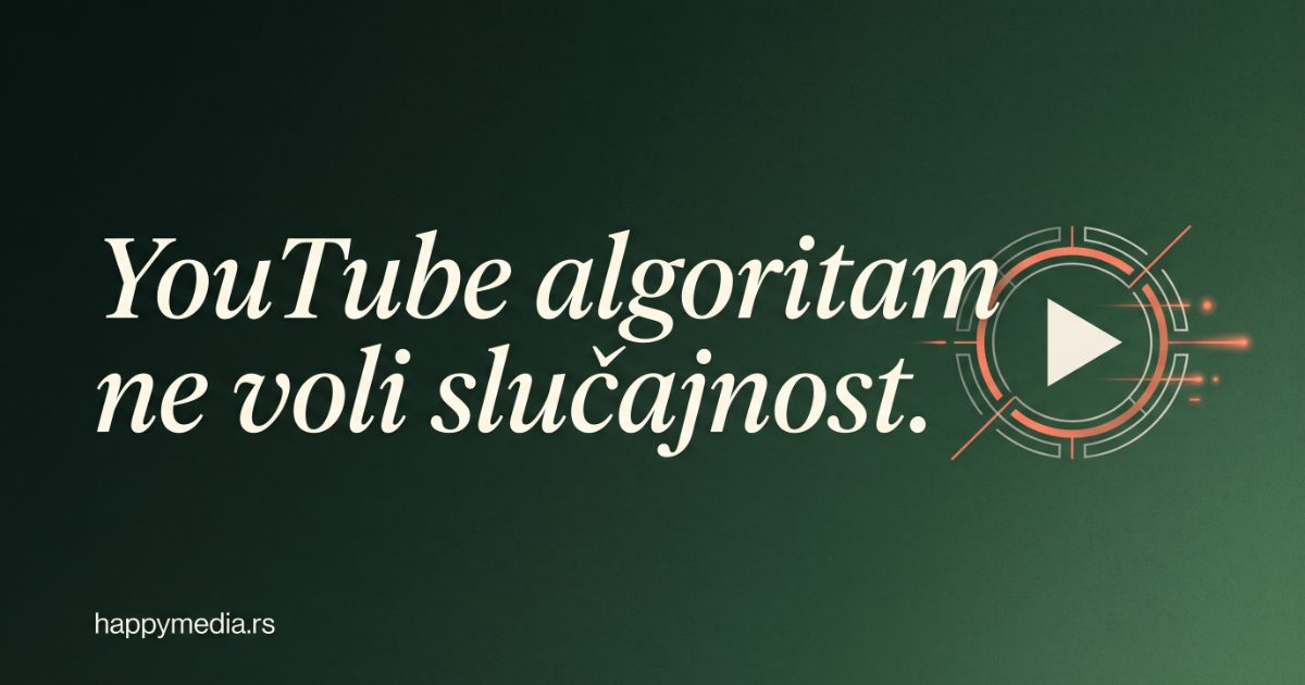 YouTube SEO 2026 — kako se rangirati u YouTube pretrazi. Happy Media.