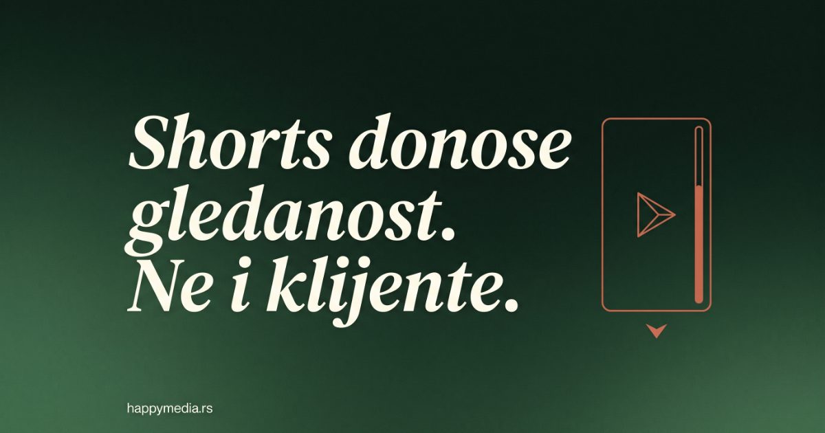 YouTube Shorts strategija 2026 — od 0 do 10K pretplatnika. Happy Media.
